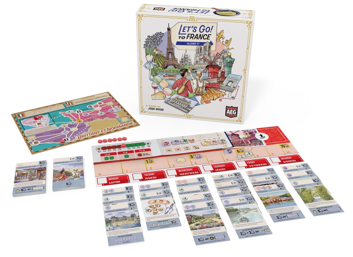 Let's Go! To France: Neuer Teil der beliebten Reise-Brettspielreihe kommt auf Kickstarter