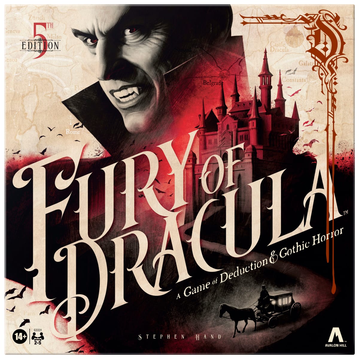 Cover von „Fury of Dracula“ (Fünfte Edition) von Avalon Hill