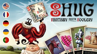 Key-Art der Kickstarter-Kampagne zum Brettspiel SHUG von Wandering Games