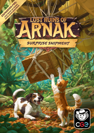 Cover der Arnak-Erweiterung Überraschungslieferung von HeidelBÄR Games