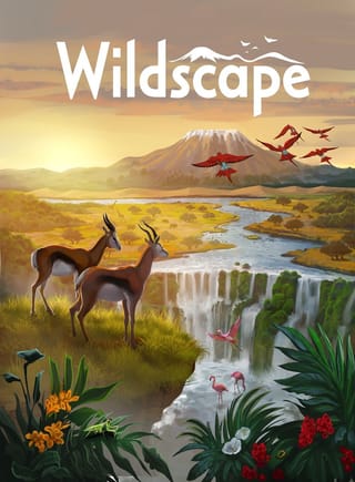 Boxcover von Wildscape, Ökosystem-Aufbauspiel von Karma Games aus Berlin