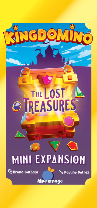 Verpackung der Erweiterung Kingdomino: The Lost Treasures (Blue Orange Games)