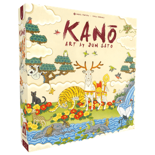 3D-Verpackung des Spiels Kano von Matagot mit Emakimono-Kunstmotiv