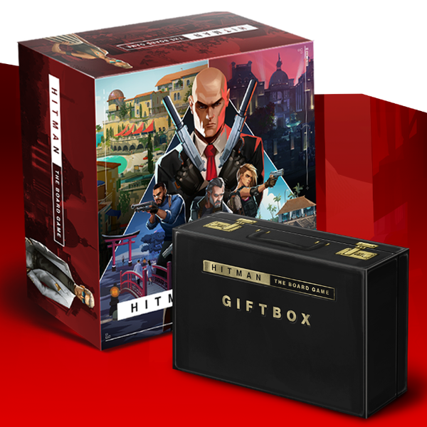 Hitman: The Board Game – Cover des Grundspiels mit Agent 47