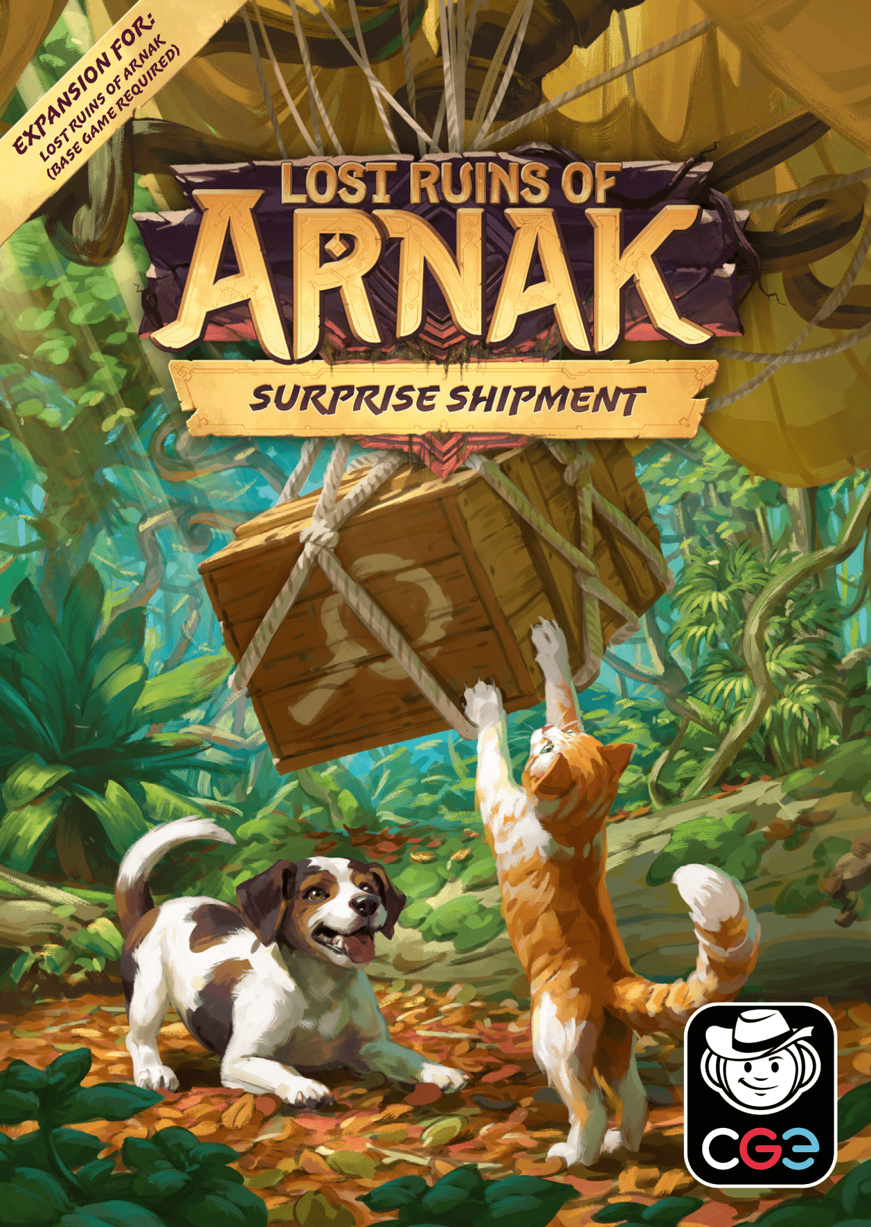 Cover der Arnak-Erweiterung Überraschungslieferung von HeidelBÄR Games