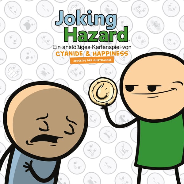 Joking Hazard 2 Cover, das deutsche Party-Kartenspiel der Spieleschmiede-Kampagne von Funbot