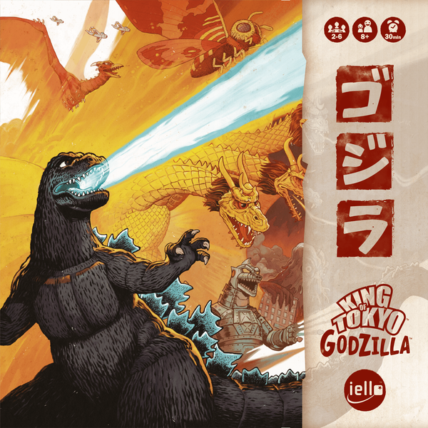 Godzilla und weitere Toho-Kaiju-Monster auf der Illustration von King of Tokyo: Godzilla